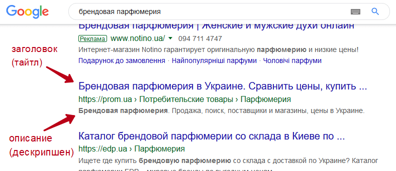 Сниппет в поисковой выдаче