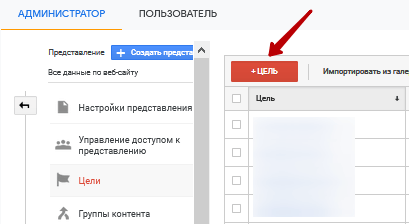 Создание новой цели
