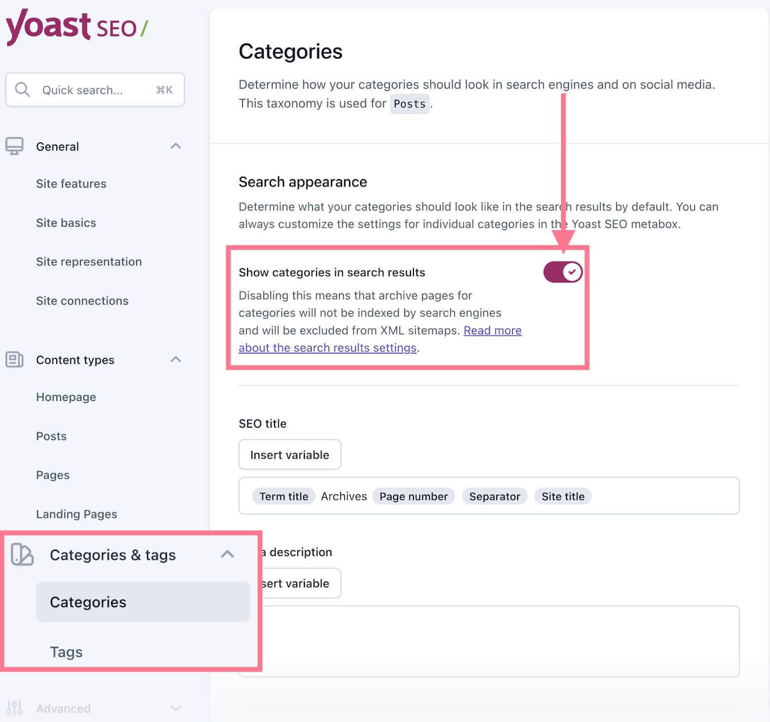 Настройка Yoast SEO | WEDEX