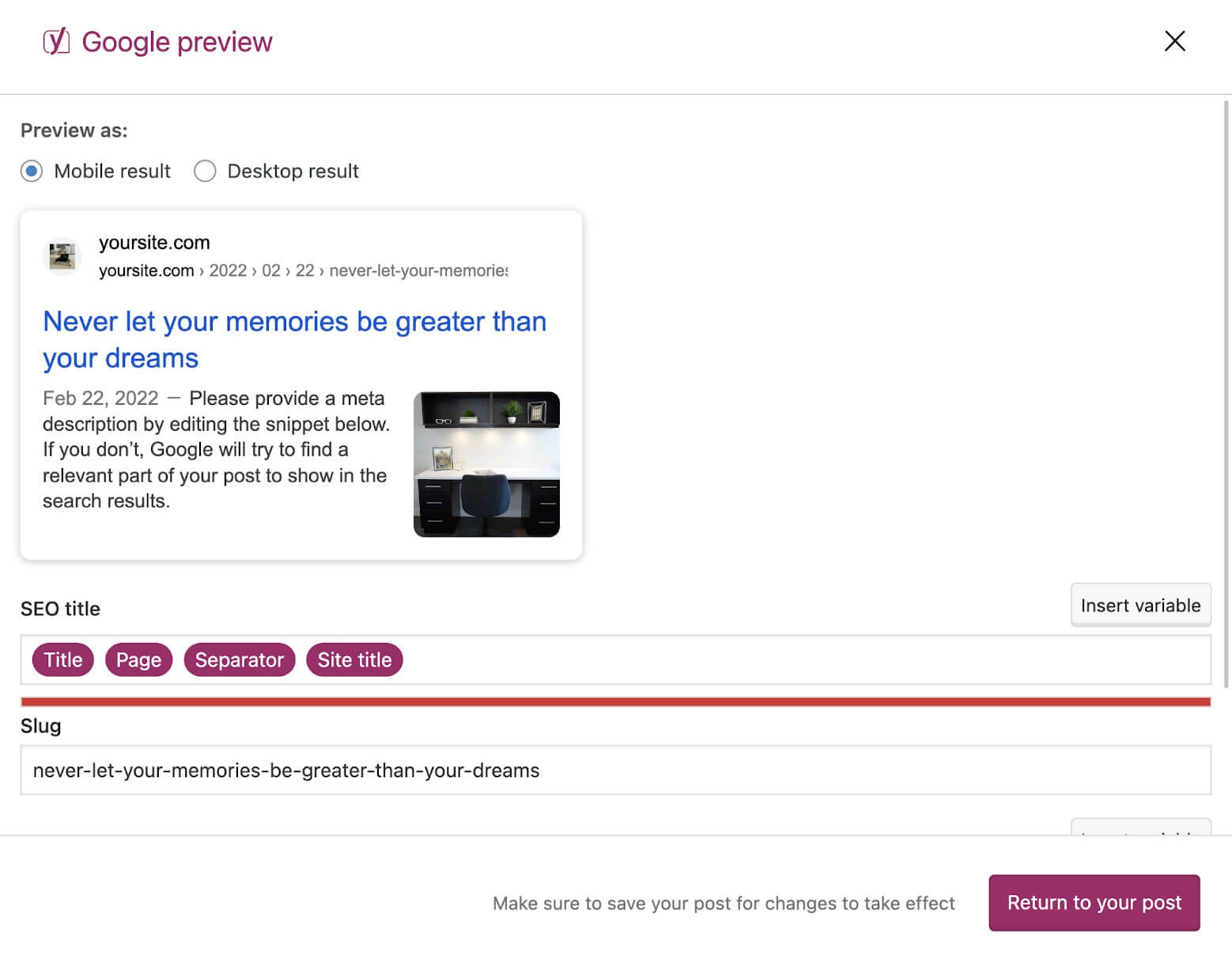 Как использовать Yoast SEO в редакторе WordPress | WEDEX