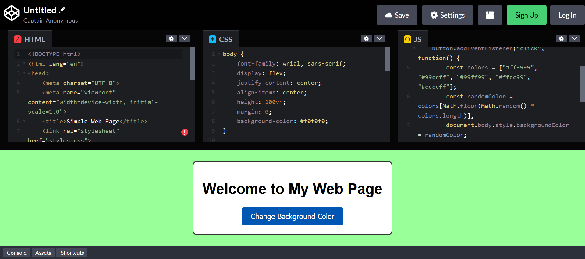 CodePen | WEDEX