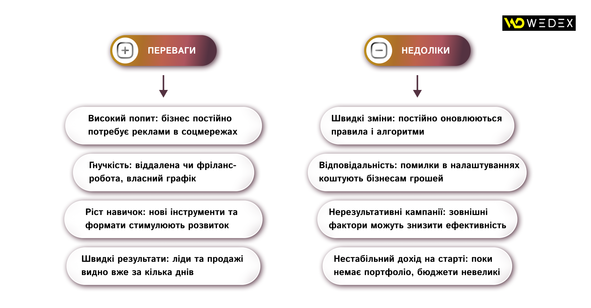 Плюси й мінуси професії таргетолога | WEDEX