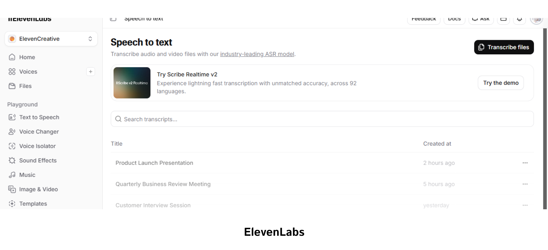 ElevenLabs | WEDEX