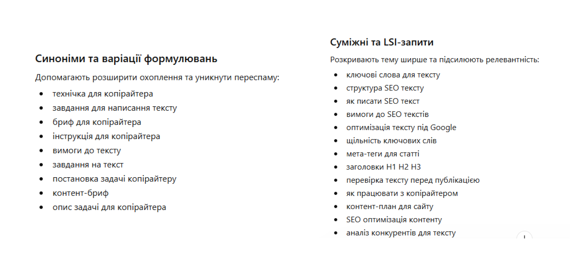 Синоніми, суміжні | WEDEX