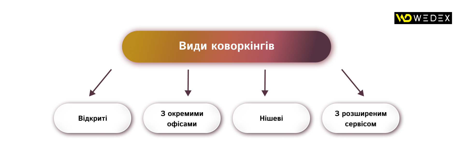 Види коворкінгів | WEDEX