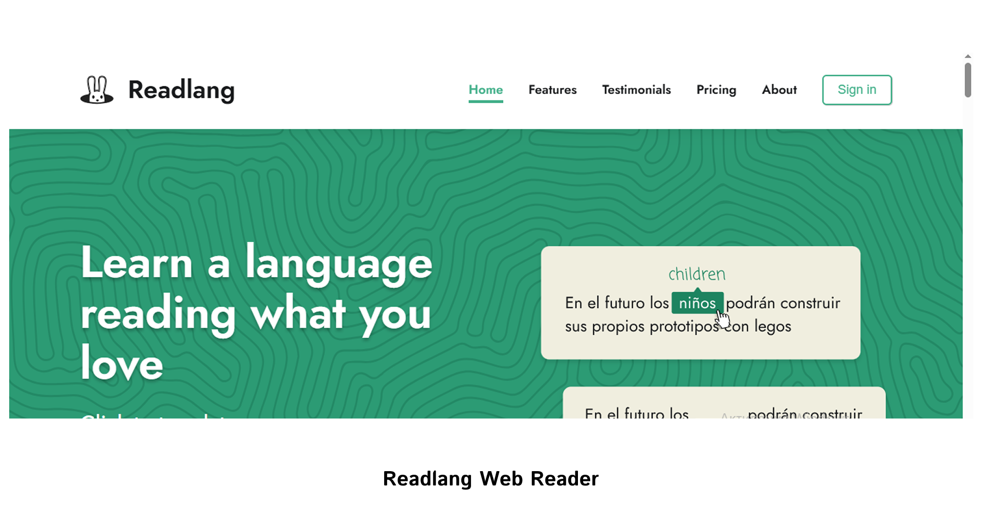 Readlang Web Reader | WEDEX