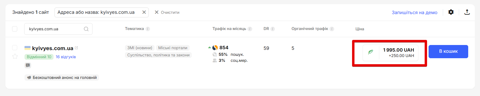 Ціна слабкого донора | WEDEX